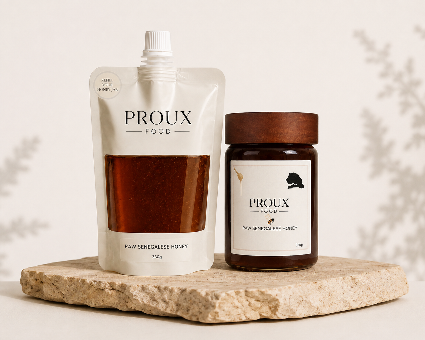 RAW SENEGALESE HONEY JAR & POUCH REFILL